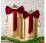 GOLD BELLS W/ RED VELVET BOW