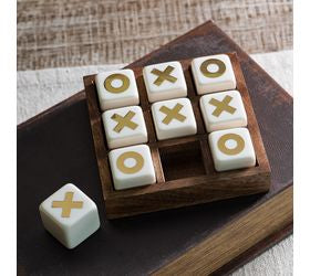 Resin/Wood Tic Tac Toe Set