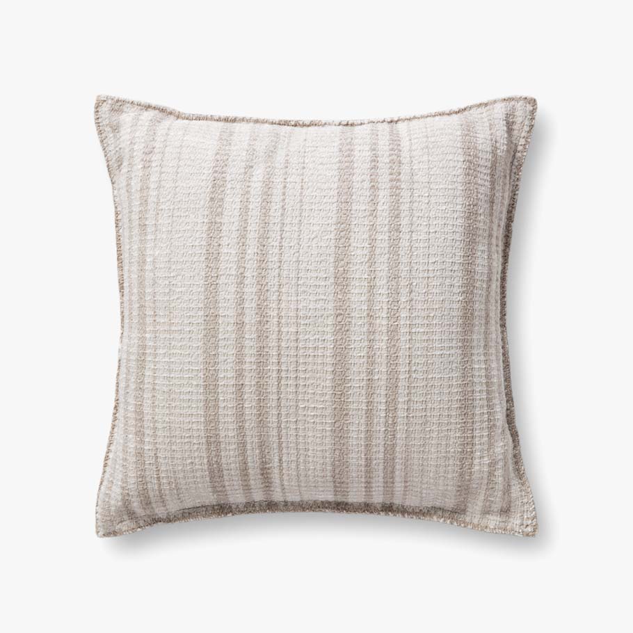 22" x 22" Ivory/Beige Pillow