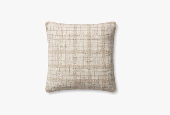 18" x 18" Plaid Down Pillow