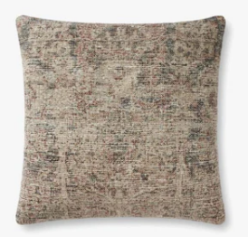 18" x 18" Beige/Multi Pillow